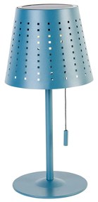 Vonkajšia stolná lampa modrá vrátane LED 3-stupňovej stmievateľnej nabíjateľnej a solárnej - Ferre