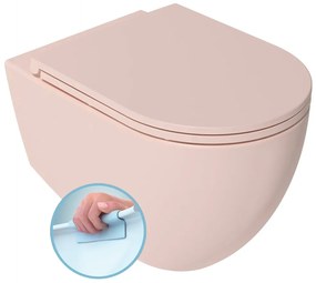 Isvea Isvea, INFINITY závesná WC misa, Rimless, 36,5x53cm, ružová Salmon, 10NF02004-2S
