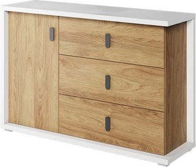 Dizajnová komoda Karlos 135cm dub hikor