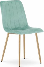Mentolová zamatová stolička LAVA AQUA MINT