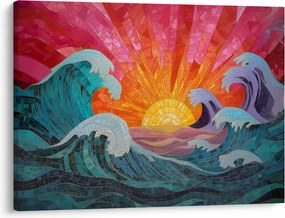 Obraz - Mozaika vĺn (70x50 cm)