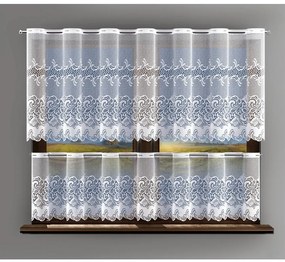 Žakárový záves 639/D33/50 biely. Tovar na mieru