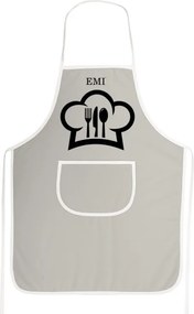 Kuchynská zástera Chef EMI, sivá