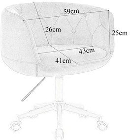 LuxuryForm DESIGN Kreslo MONTANA VELUR na zlaté podstave s kolieskami - modré