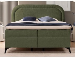 Zelená boxspring posteľ s úložným priestorom 160x200 cm Ornes – Ropez