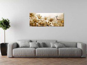 Gario Obraz s hodinami Kvetnatá krása Rozmery: 100 x 40 cm