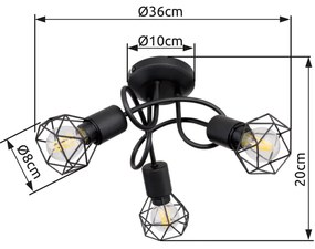 GLOBO XARA I 54802S-3D Stropné svietidlo