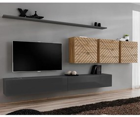 Obývacia Stena Switch VII Line Grafit/Wotan