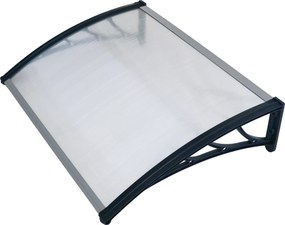 Hliníkový vchodový prístrešok BestBerg BBDA-8012D / 120 × 80 cm / čierna