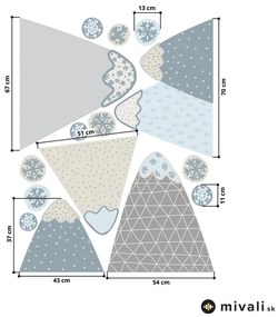 Samolepky na stenu - Zasnežené hory