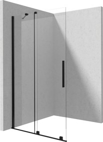 Deante Sprchová zástena Walk-in Prizma, posuvná - KTJ N38R 80 cm, čierna matná - bez vaničky