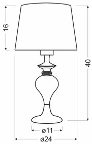 Candellux GILLENIA Stolná lampa 40CM 1X60W E27 Black 41-21413