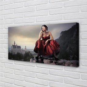 Obraz canvas Žena dress up 125x50 cm