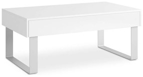 Konsimo Sp. z o.o. Sp. k. Konferenčný stolík PAVO 45x110 cm lesklá biela KO0022