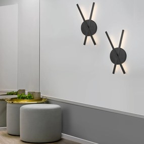 Toolight Toolight, LED nástenné svietidlo, neutrálne svetlo 4000K, 11W, APP1604-W, čierna matná, OSW-05479