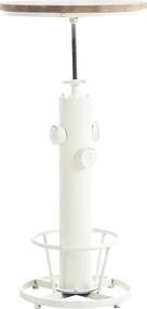 Kovový barový stôl Ruhr v industriálnom štýle - Biela antik