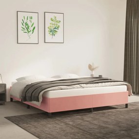 Rám postele ružový 160x200 cm zamat