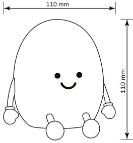 LED RGBW Stmievateľná detská dotyková lampa POTATO LED/2W/5V USB 1200 mAh