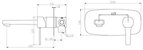 Invena Trend, podomietková umývadlová batéria, medená matná, INV-BP-02-U14-V