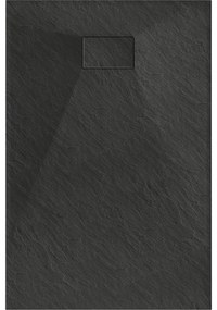 Mexen Hugo, SMC obdĺžniková sprchová vanička 130 x 80 cm, čierna matná, 42708013