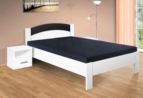 Nabytekmorava Drevená posteľ Jason 200x140 cm farba lamina: biela 113, typ úložného priestoru: bez úložného priestoru, typ matraca: Matraca 17 cm sendvičová