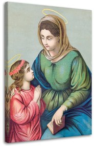 Obraz na plátně REPRODUKCE Svatá Anna a Panna Maria - 60x90 cm