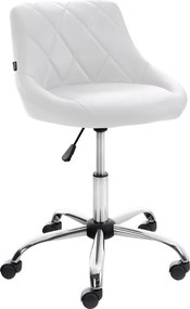 Pracovná stolička Lazio koženka - biela