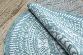 Dywany Łuszczów, Kusový koberec Napkin blue kruh, 200x200 (priemer) kruh, modrá, chodba / predsieň