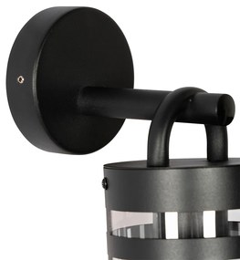 Priemyselná vonkajšia nástenná lampa čierna IP44 - Ruben