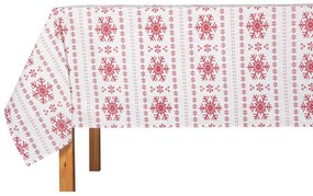 Vianočný obrus Red Snowflakes, 130 x 180 cm