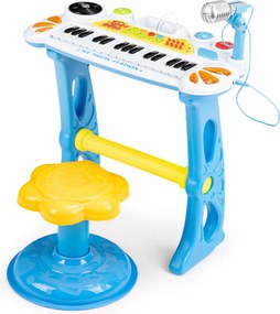 MULTISTORE Klávesové klavírne organy s mikrofónom mp3 modré