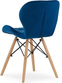 Modrá stolička LAGO VELVET