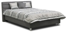 Čalúnená posteľ Alison 180x200, sivá, vrátane matraca
