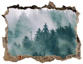 Díra 3D ve zdi nálepka Hmla nad lesom nd-k-167720092