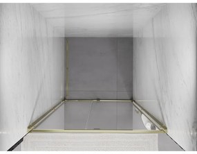 Mexen Exo, výklopné sprchové dvere 115 cm, číre sklo, zlatá, 819-115-000-50-00
