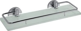 Bemeta Design OMEGA: Polička, 300 mm, s výklopnou hrazdou, sklo - 104102202