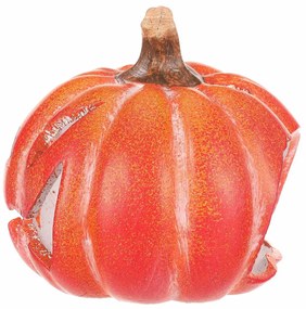 Svietnik Tekvička s tvárou veľká oranžová, keramika, pr. 14 cm