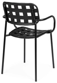 Čierne kovové záhradné stoličky v súprave 4 ks Clover – Bizzotto