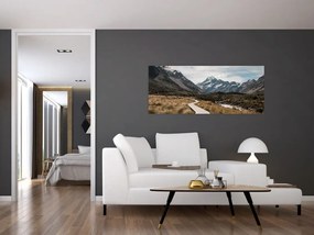 Obraz - Chodník v údolí hory Mt. Cook (120x50 cm)