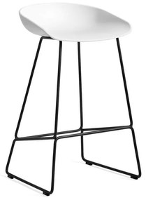 HAY Barová stolička AAS 38 Low Black Powder Coated, white