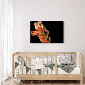 Obraz chameleóna na vetve (90x60 cm)