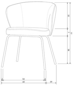 Béžové čalúnené jedálenské kreslá v súprave 2 ks Admit – WOOOD