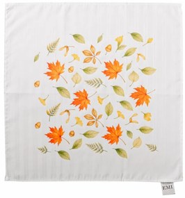 Obrus damaškový Jeseň biely 40x40 cm EMI