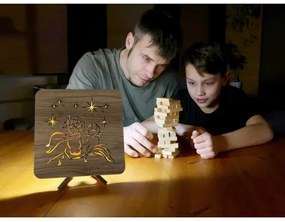 Li-Go 5788/DUB2 - LED stolná dekorácia LED/12W/230V 19x19 cm dub/Malý princ