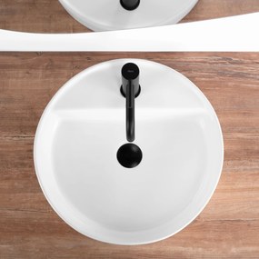 Rea Ronda, umývadlo na dosku 45x45x11 cm, biela lesklá, REA-U6622