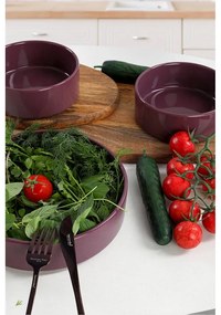 Súprava 3 fialových keramických misiek My Ceramic, ø 21 cm