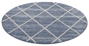 Dekorstudio Moderný okrúhly koberec ART 2646 modrý Priemer koberca: 160cm