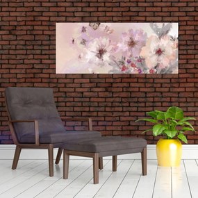 Obraz - Umelecká koláž s motýľmi (120x50 cm)