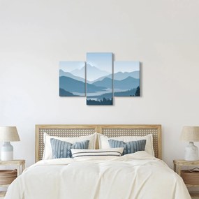 Obraz - Hory pohľadom grafika (90x60 cm)