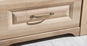 Vysoká vitrína Atik, dub riviéra, ľavá